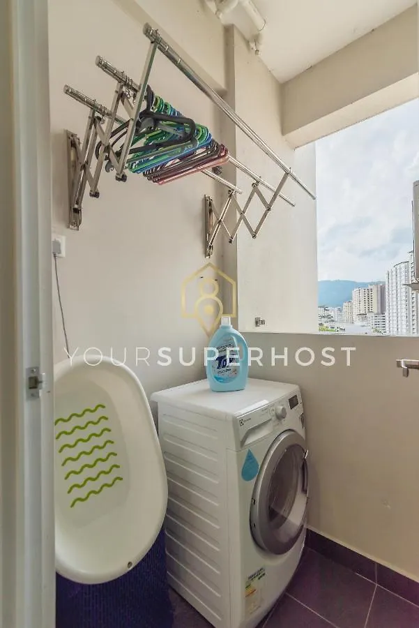 Family-Friendly 2Bedroom 6Pax Suite Georgetown Netflix Washdryer Machine Malaysia